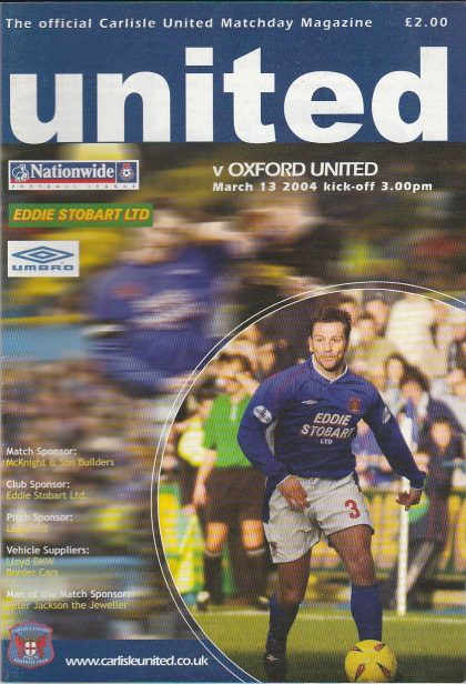 Carlisle United v Oxford United   13-Mar-2004