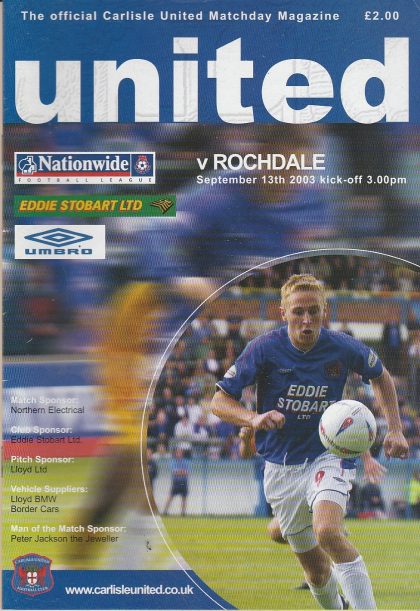 Carlisle United v Rochdale  13-Sep-2003