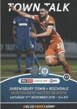Shrewsbury Town v Rochdale   17-Nov-2018