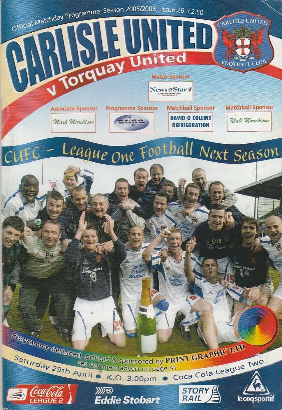 Carlisle United v Torquay United 29-Apr-2006
