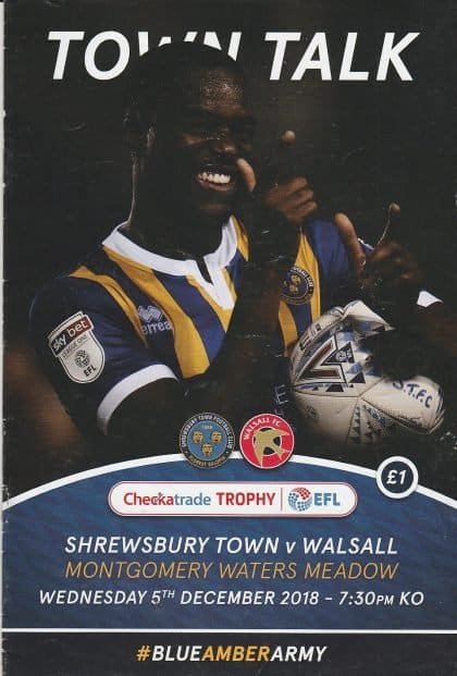Shrewsbury Town v Walsall  05-Dec-2018