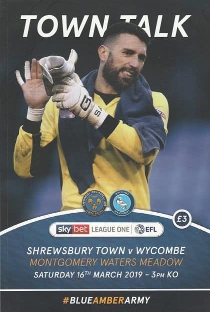 Shrewsbury Town v Wycombe Wanderers   16-Mar-2019