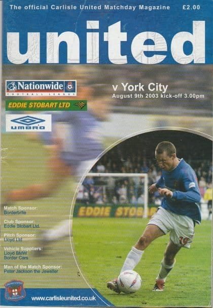 Carlisle United v York City  09-Aug-2003