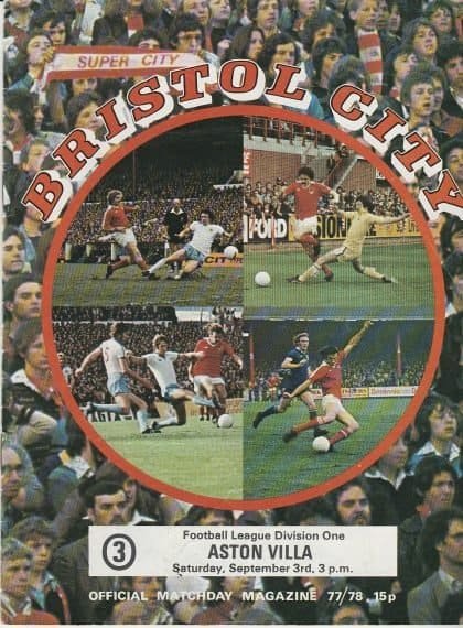 Bristol City v Aston Villa 03-Sep-1977