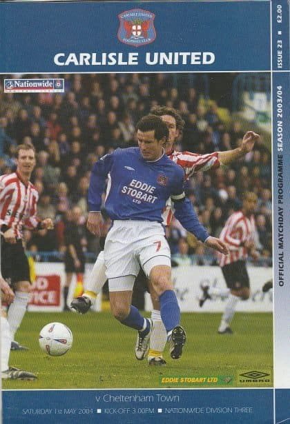 Carlisle United v Cheltenham Town 01-May-2004