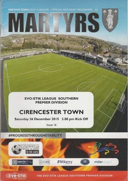 Merthyr Town v Cirencester Town 26-Dec-2015