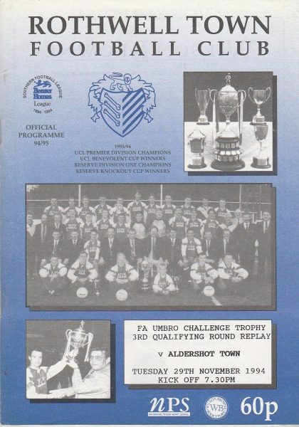 Rothwell Town v Aldershot Town   29-Nov-1994