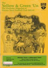 Hitchin Town v Aldershot Town   08-Sep-2001