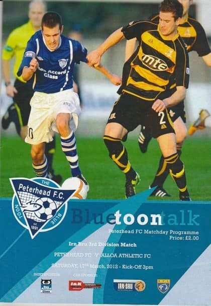Peterhead v Alloa Athletic  17-Feb-2012