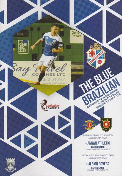 Cowdenbeath v Albion Rovers  19-Feb-2019