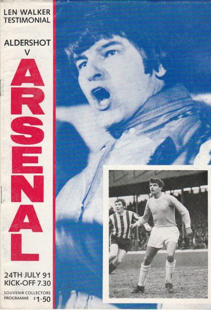 Aldershot v Arsenal 24-Jul-1991