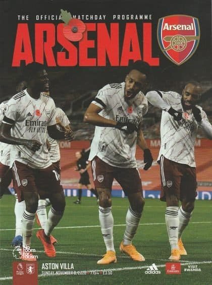 Arsenal v Aston Villa  08-Nov-2020