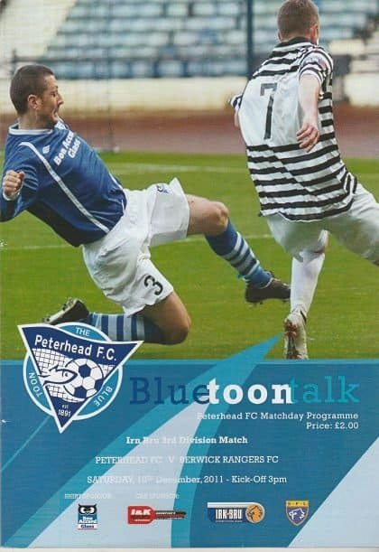 Peterhead v Berwick Rangers 10-Dec-2011