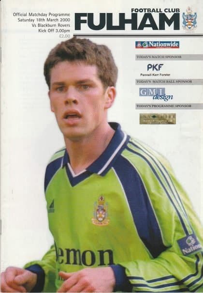 Fulham v Blackburn Rovers 18-Mar-2000