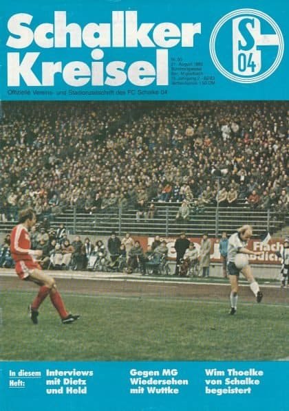Schalke 04 v Borussia Monchengladbach   21-Aug-1982