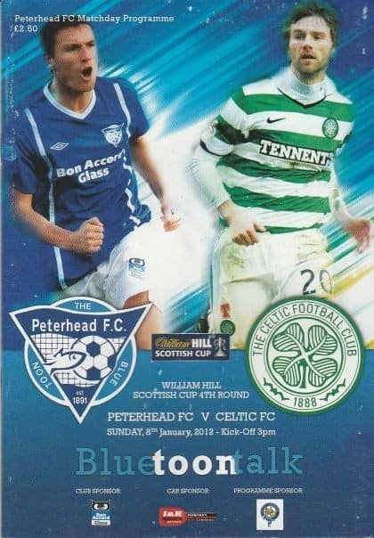 Peterhead v Glasgow Celtic 08-Jan-2012