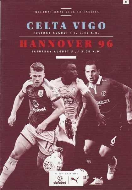 Burnley v Celta Vigo 01-Aug-2017