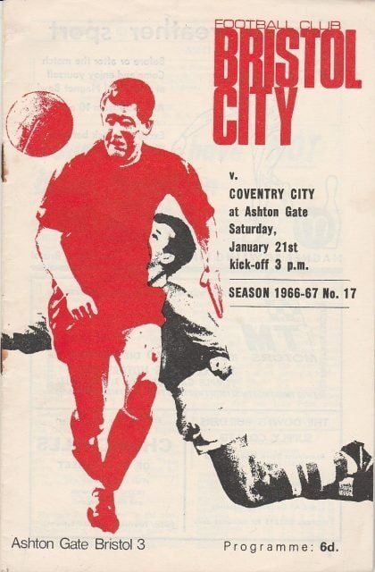 Bristol City v Coventry City  21-Jan-1967