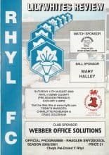 Rhyl v Derby County 12-Aug-2000