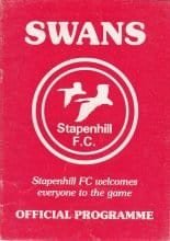 Stapenhill v Derby County 16-Aug-1988
