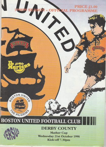 Boston United v Derby County  21-Oct-1998