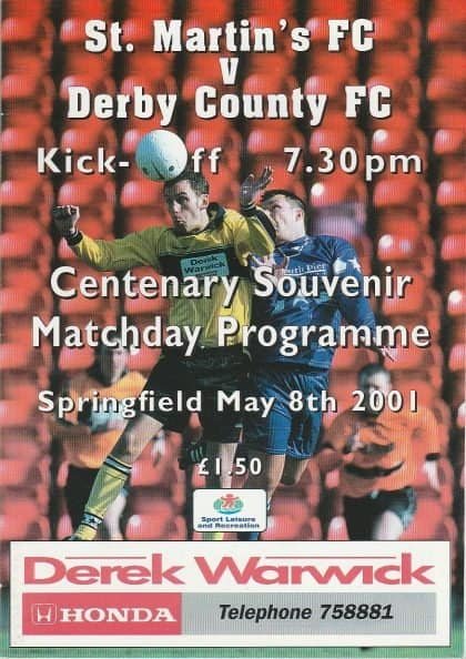 St Martin's Jersey v Derby County 08-May-2001