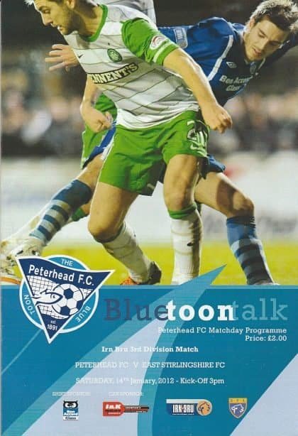 Peterhead v East Stirling 14-Jan-2012