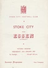 Stoke City v Essen 23-Jan-1957