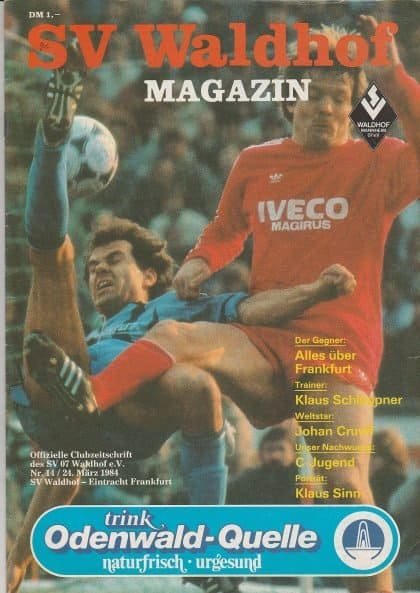 SV Waldhof Mannheim v Eintracht Frankfurt  24-Mar-1984