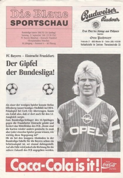Bayern Munich v Eintracht Frankfurt  21-Sep-1991