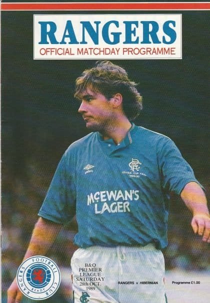 Glasgow Rangers v Hibernian 28-Oct-1989