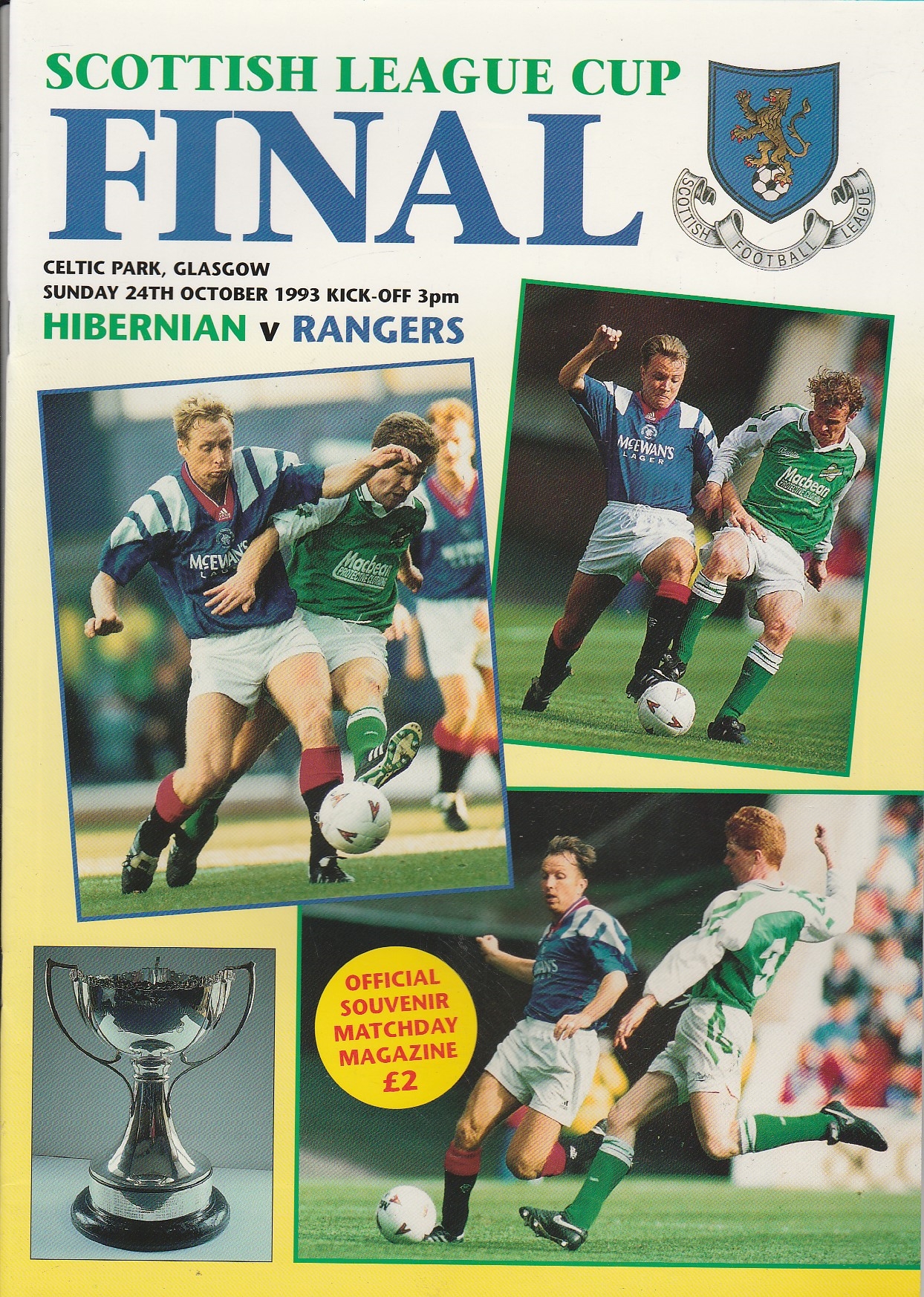 Glasgow Rangers v Hibernian 24Oct1993