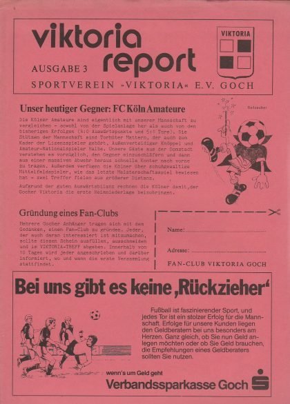 Viktoria E.V. Goch v FC Köln Amat  05-Sep-1982