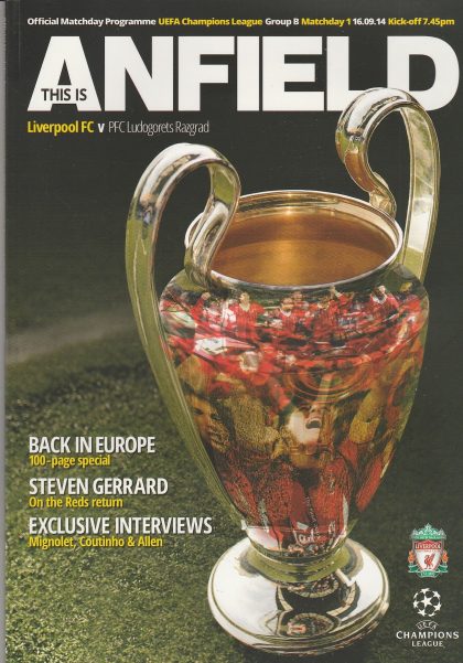 Liverpool v Ludogorets Razgrad  16-Sep-2014