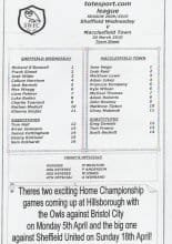Sheffield Wednesday Reserves v Macclesfield Town Reserves 30-Mar-2010