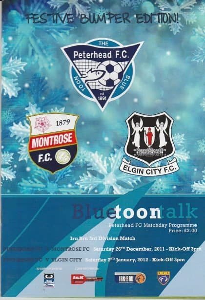 Peterhead v Elgin City 02-Jan-2012
