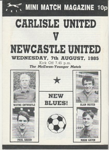 Carlisle United v Newcastle United   07-Aug-1985