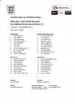 England u21 v northern ireland u21 13-Nov-2012