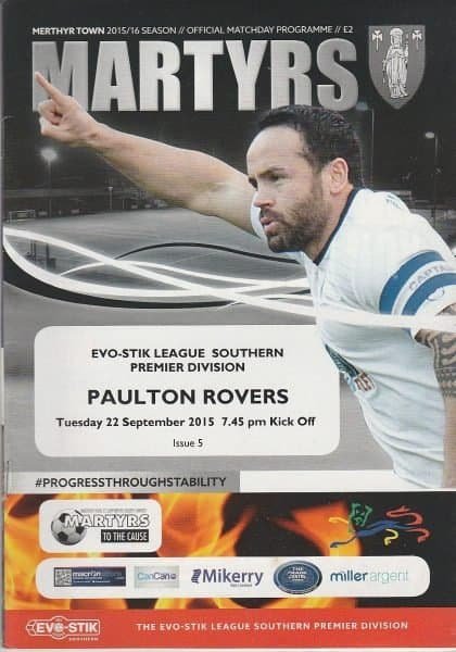 Merthyr Town v Paulton Rovers 22-Sep-2015