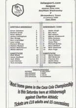 Sheffield Wednesday Reserves v Shrewsbury Town Reserves  13-Jan-2009