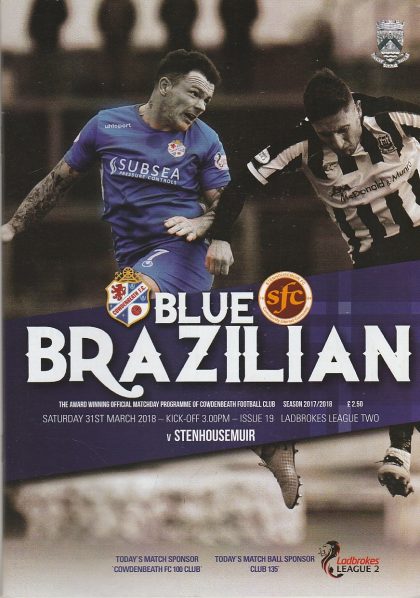 Cowdenbeath v Stenhousemuir  31-Mar-2018