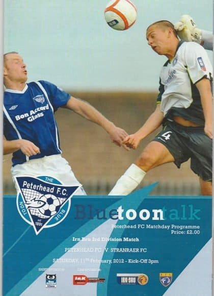 Peterhead v Stranraer 11-Feb-2012
