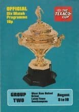 Texaco Cup Tournament Programme 3/10-Aug-1974
