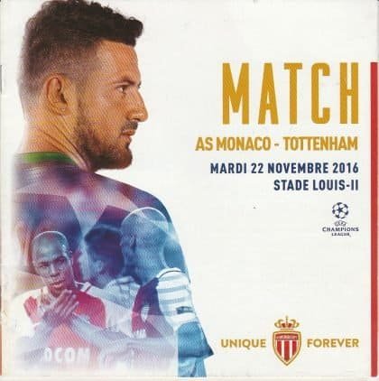 AS Monaco v Tottenham Hotspur  22-Nov-2016