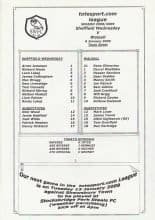 Sheffield Wednesday Reserves v Walsall Reserves  06-Jan-2009