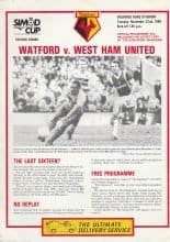 Watford v West Ham United 22-Nov-1988