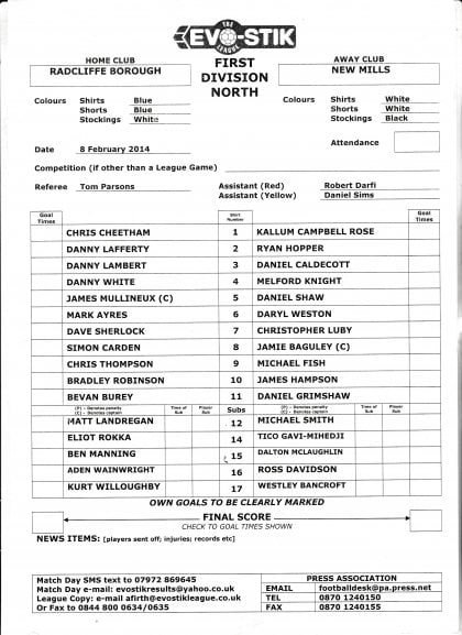 Radcliffe Borough v New Mills  08-Feb-2014