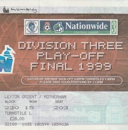 Leyton Orient v Scunthorpe United 29-May-1999