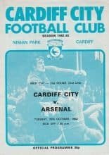 Cardiff City v Arsenal 26-Oct-1982