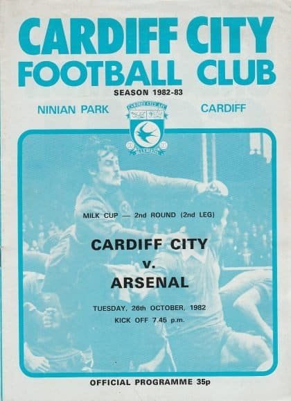 Cardiff City v Arsenal 26-Oct-1982